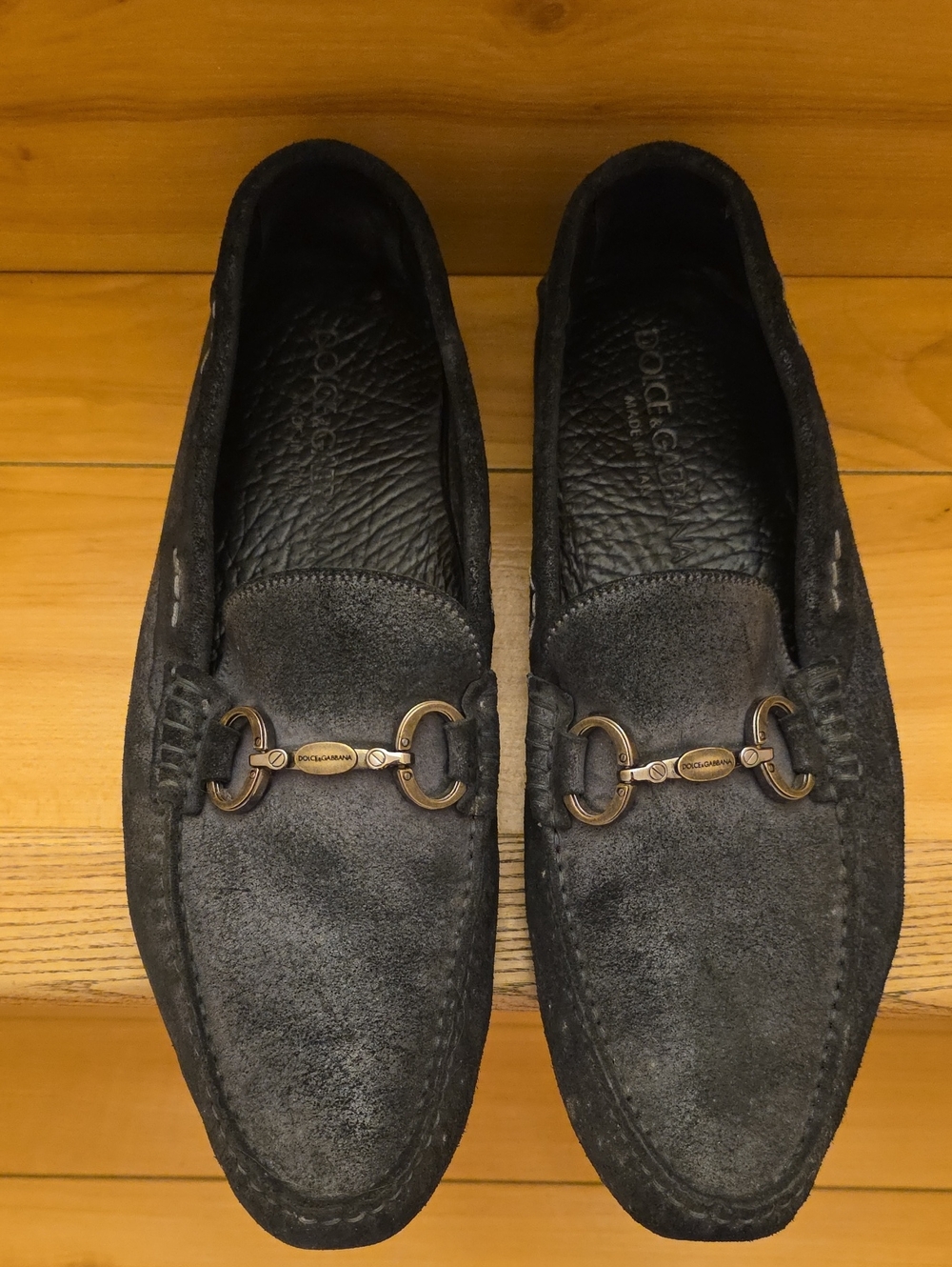 Dolce & Gabbana Men’s Black Suede Horsebit Loafers